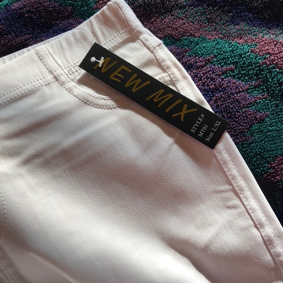 White Moto Jeggings - Picture 7 of 8